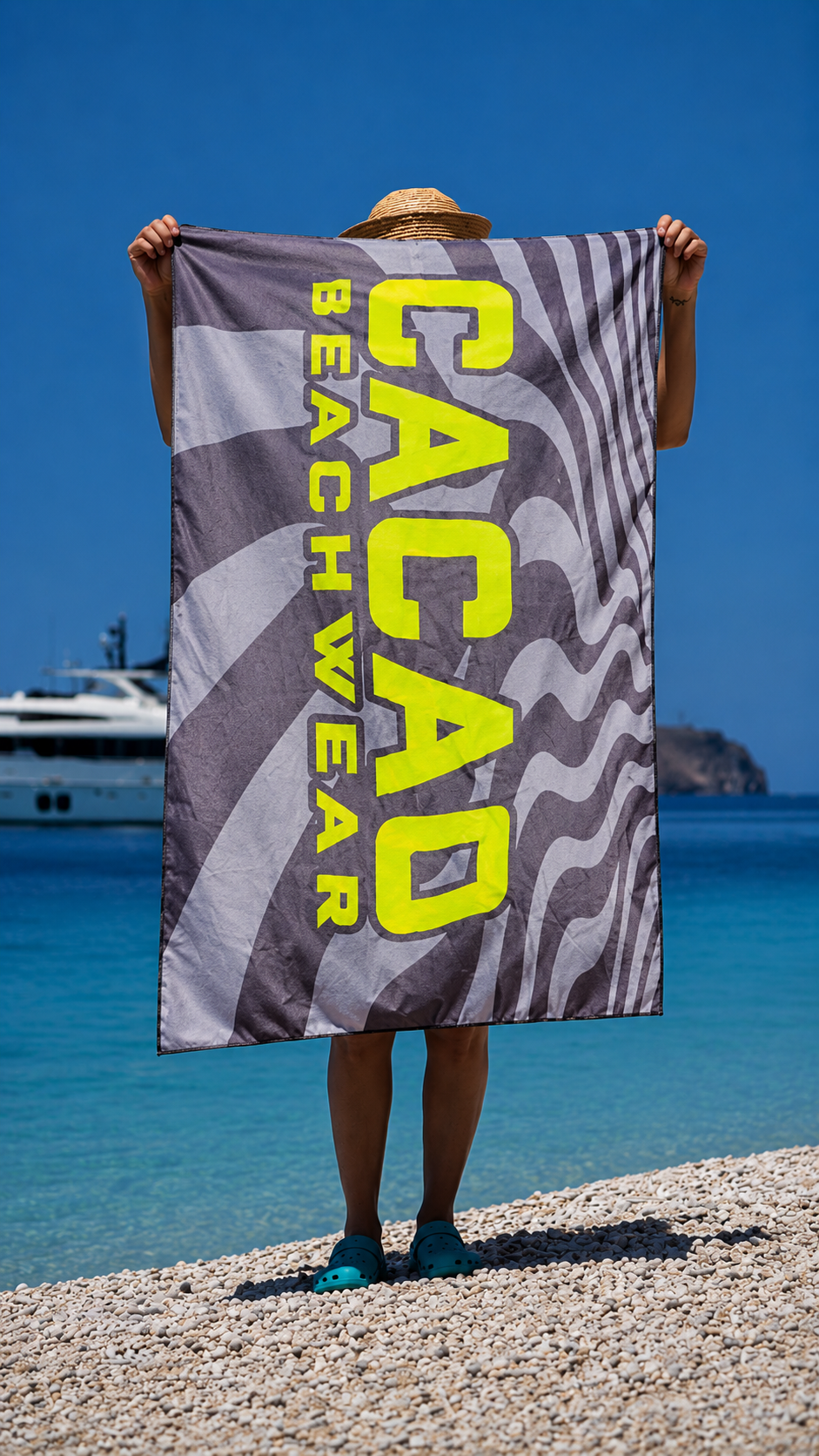 CACAO NanoDry Ultra Strips Πετσέτα Παραλίας 75 × 160 cm