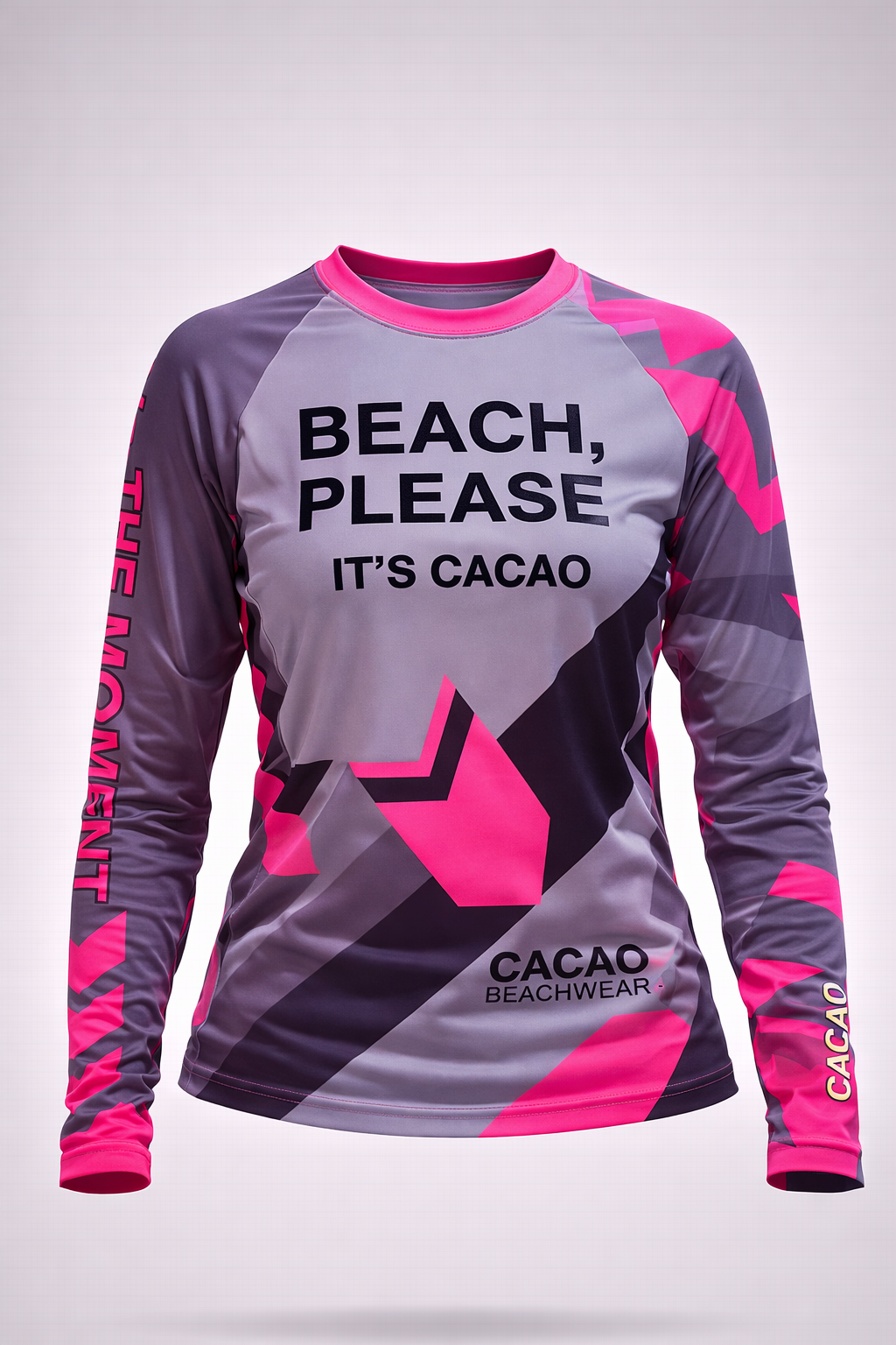 Παιδικό rashguard CACAO Beachwear™️ με ροζ προστασία από την υπεριώδη ακτινοβολία Solar Vibes