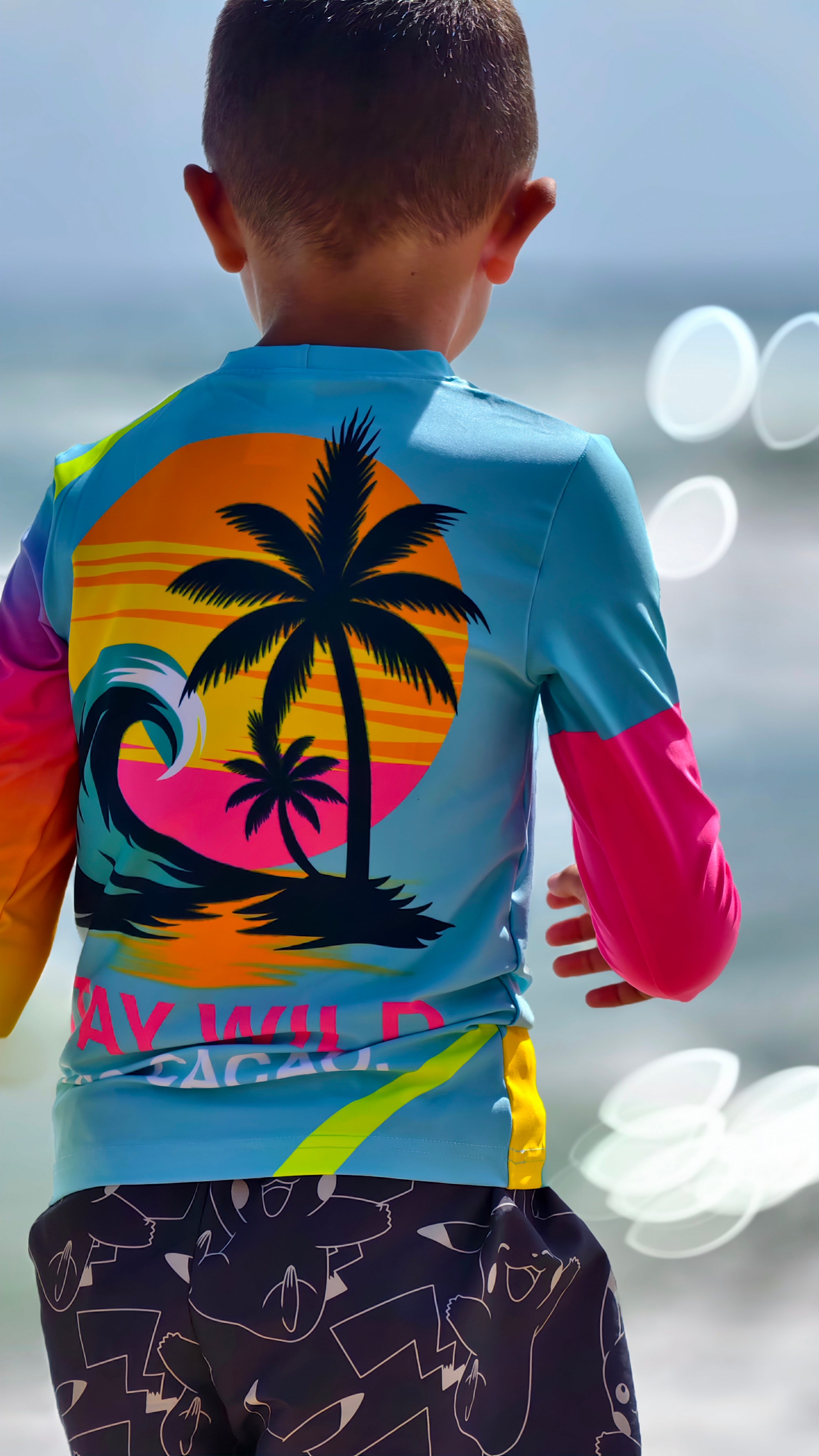 Παιδικό rashguard Ocean Joy CACAO Beachwear™️ με προστασία UV