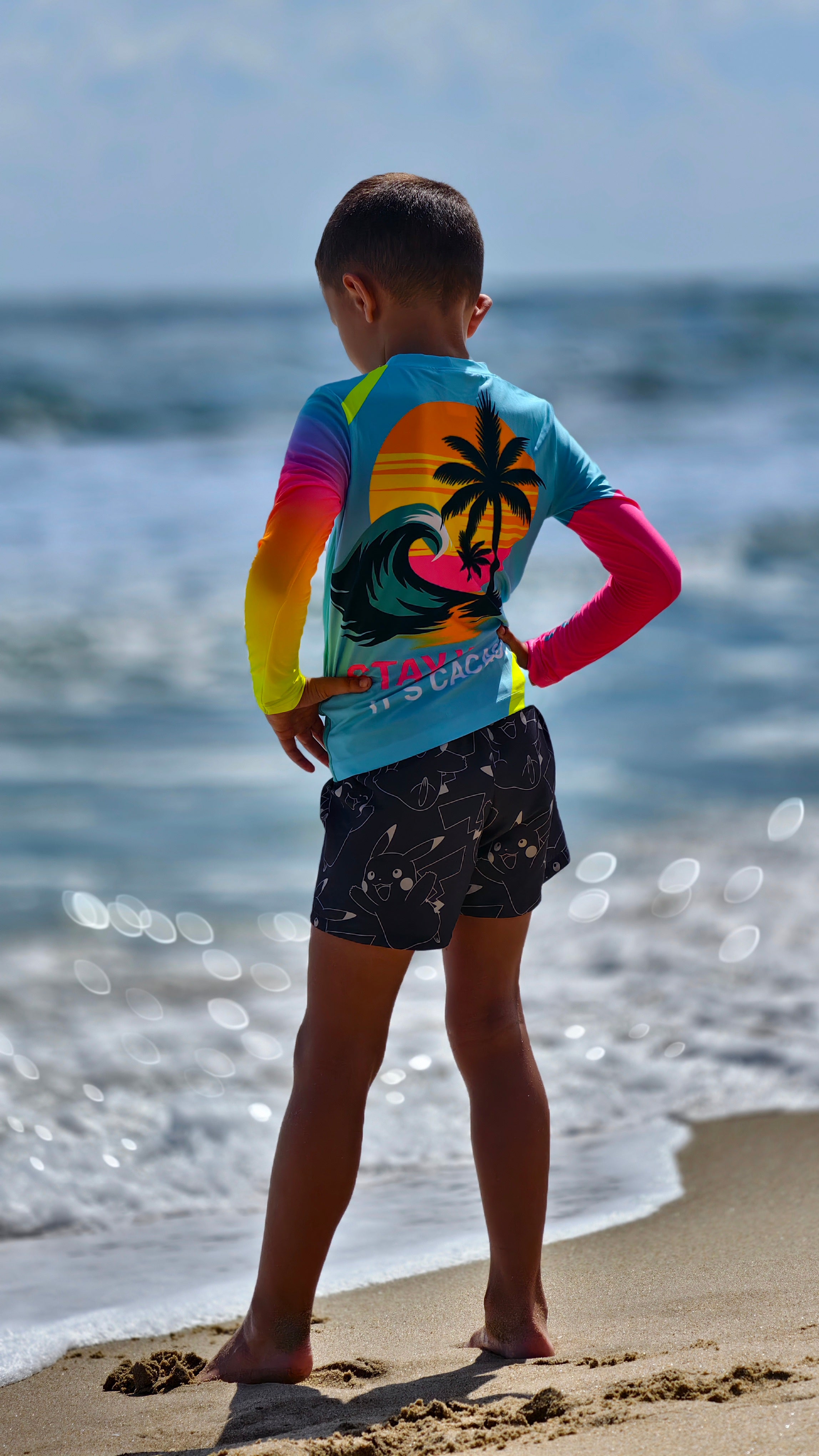Παιδικό rashguard Ocean Joy CACAO Beachwear™️ με προστασία UV
