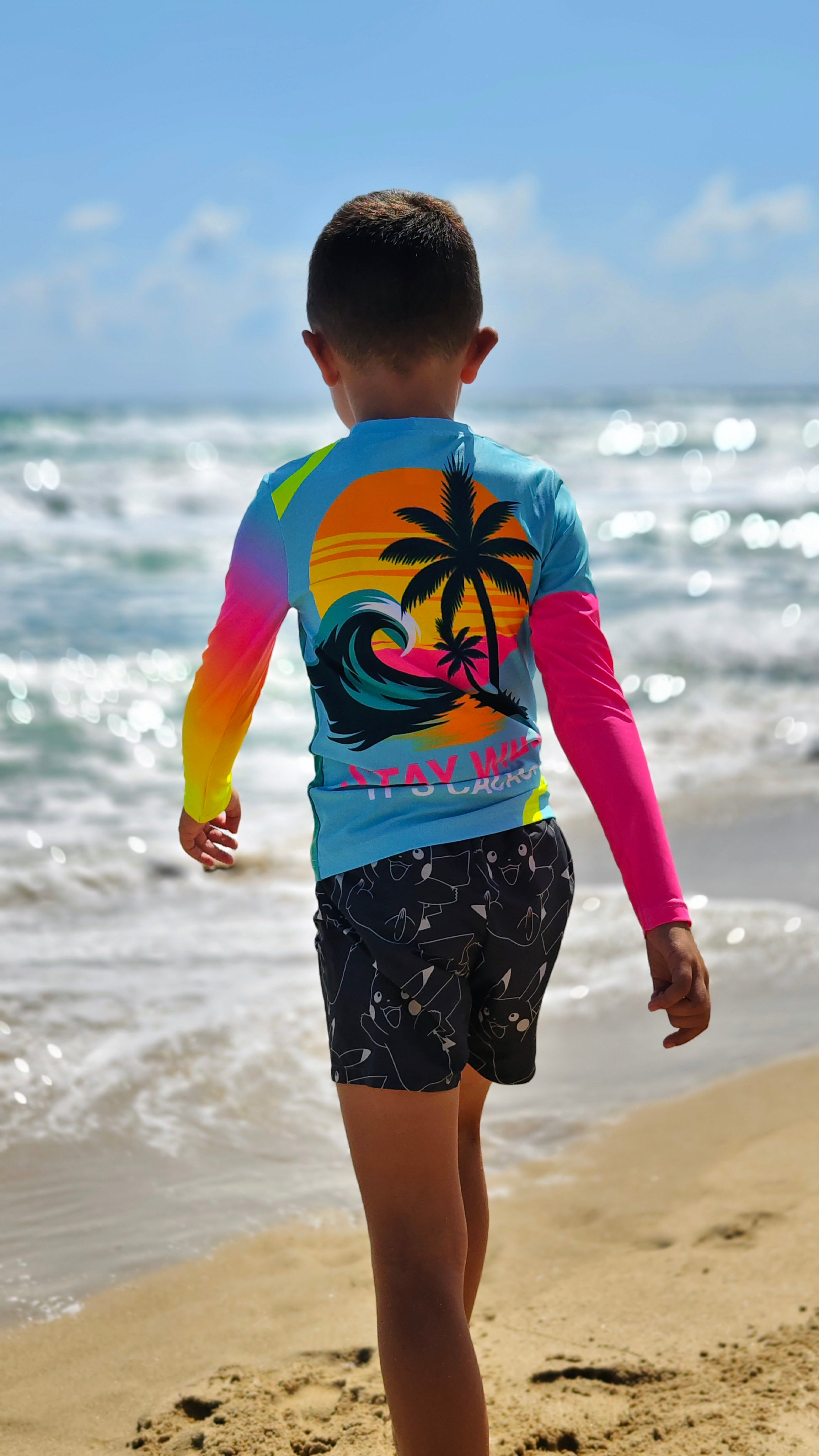 Παιδικό rashguard Ocean Joy CACAO Beachwear™️ με προστασία UV