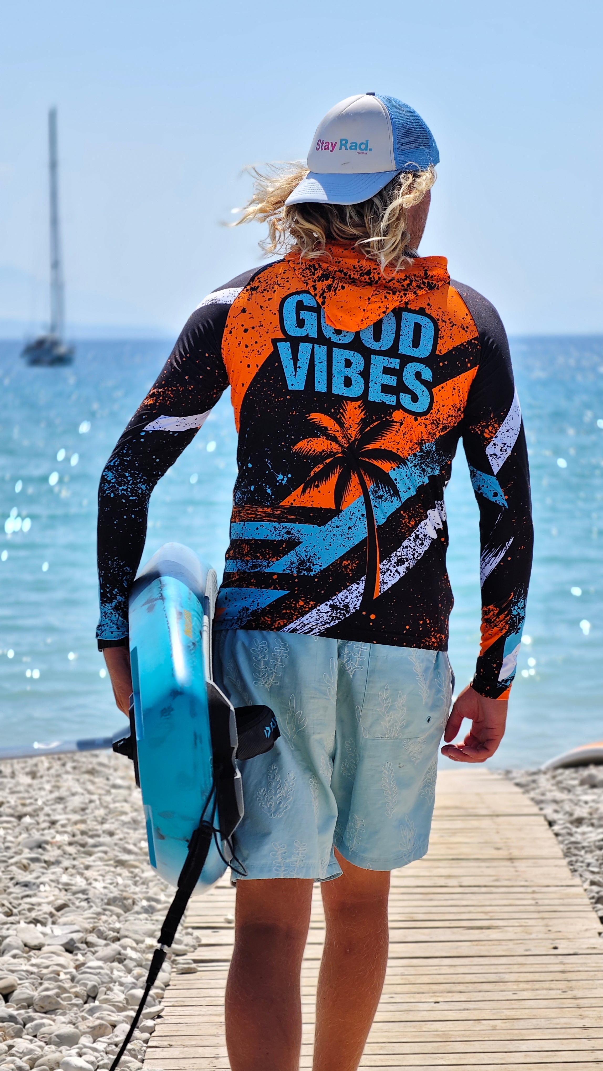 Ανδρικό rashguard Blue Spirit CACAO Beachwear™️ με προστασία UV