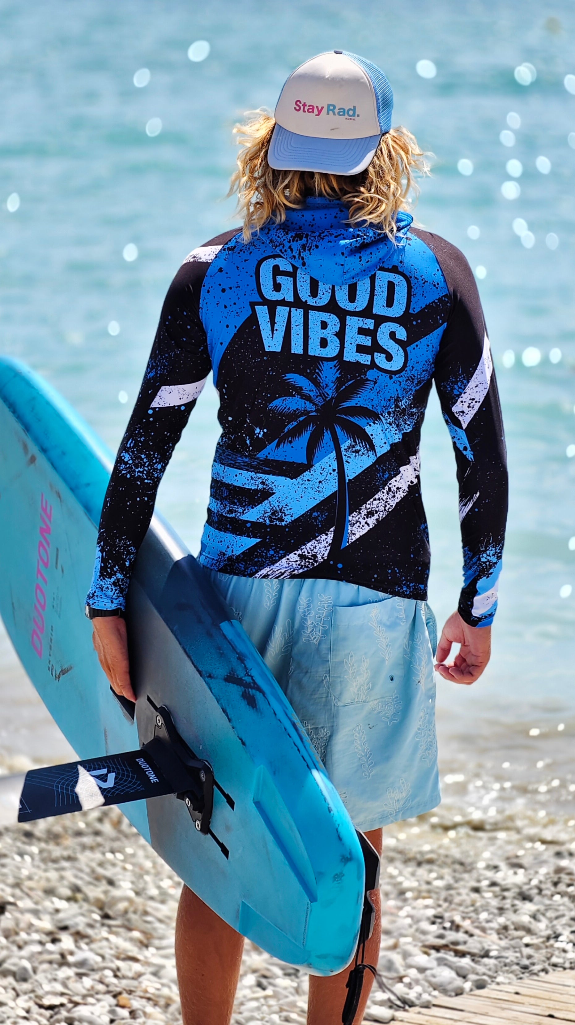 Ανδρικό rashguard Blue Spirit Sky CACAO Beachwear™️ με προστασία UV