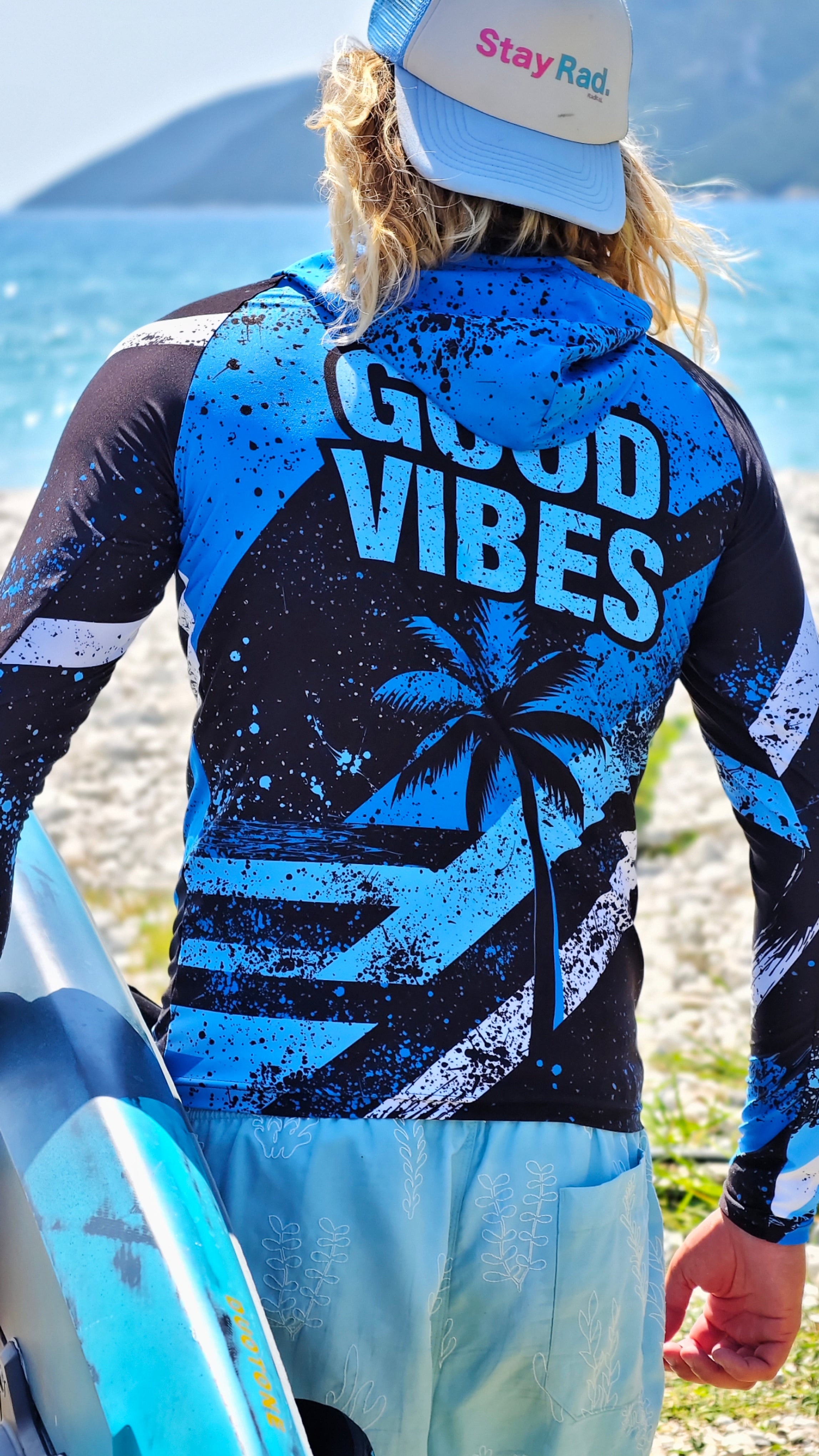 Ανδρικό rashguard Blue Spirit Sky CACAO Beachwear™️ με προστασία UV