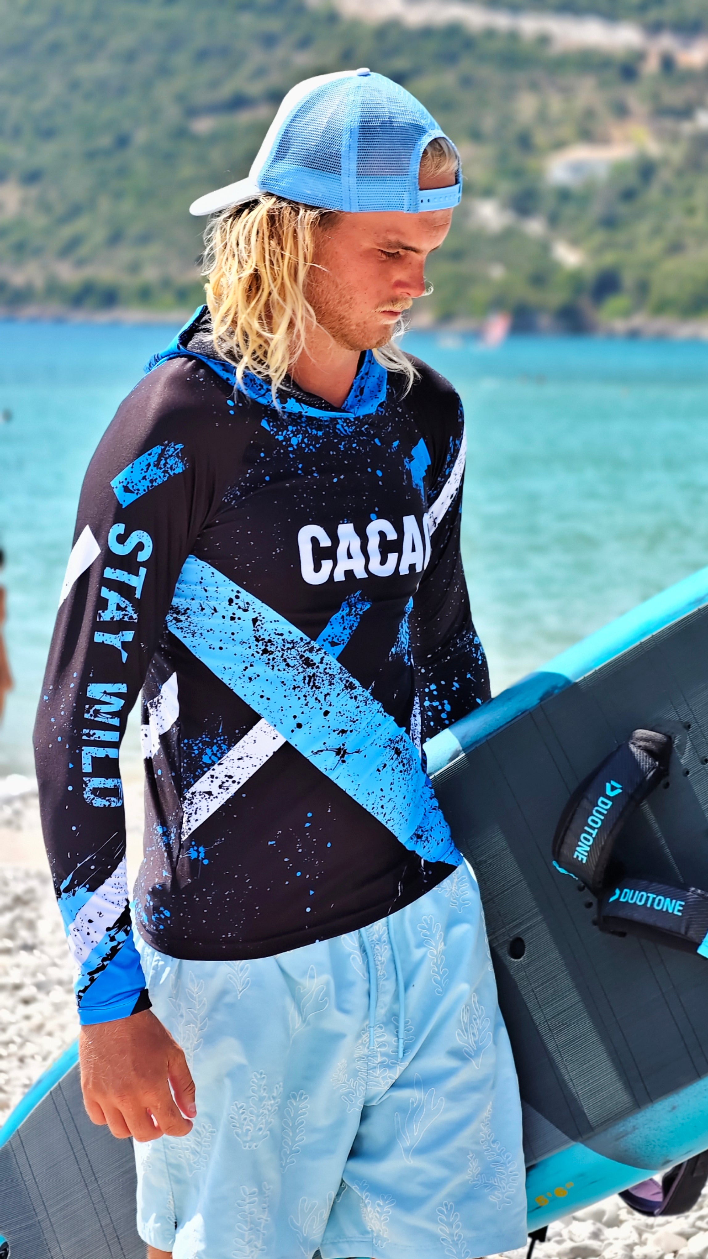 Ανδρικό rashguard Blue Spirit Sky CACAO Beachwear™️ με προστασία UV