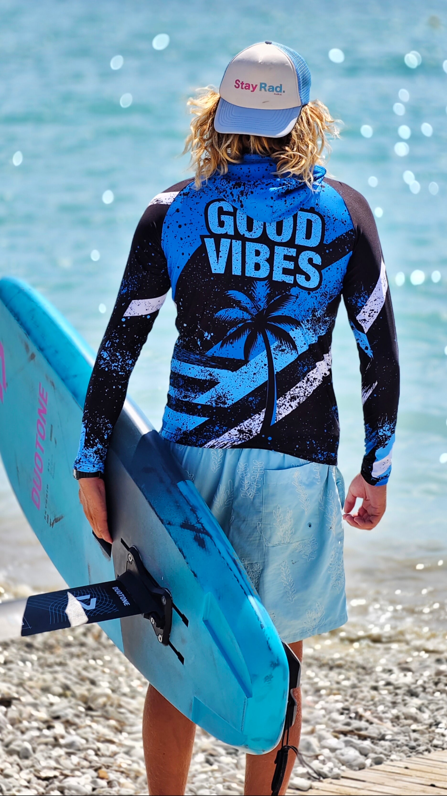 Ανδρικό rashguard Blue Spirit Sky CACAO Beachwear™️ με προστασία UV