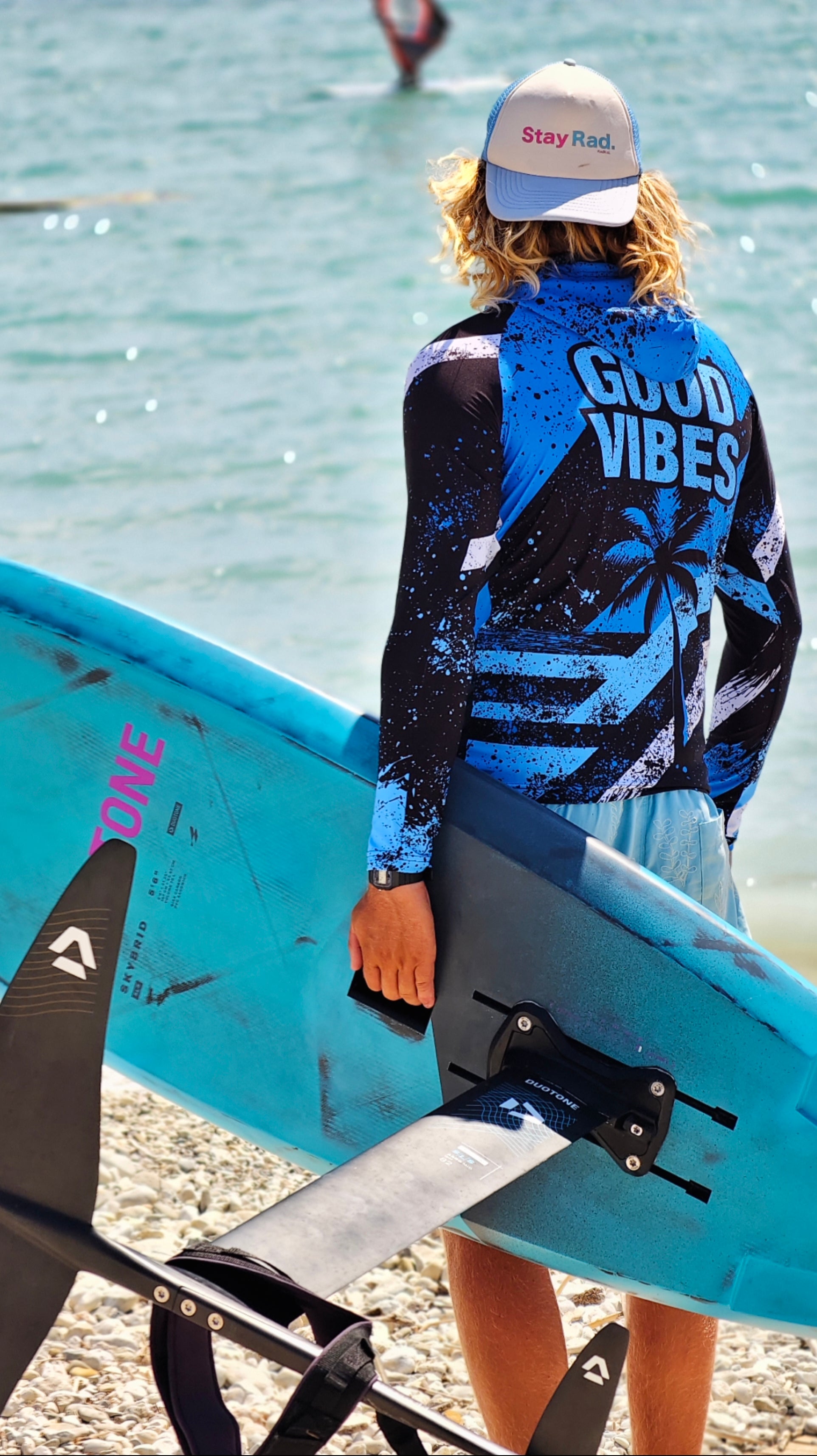 Ανδρικό rashguard Blue Spirit Sky CACAO Beachwear™️ με προστασία UV