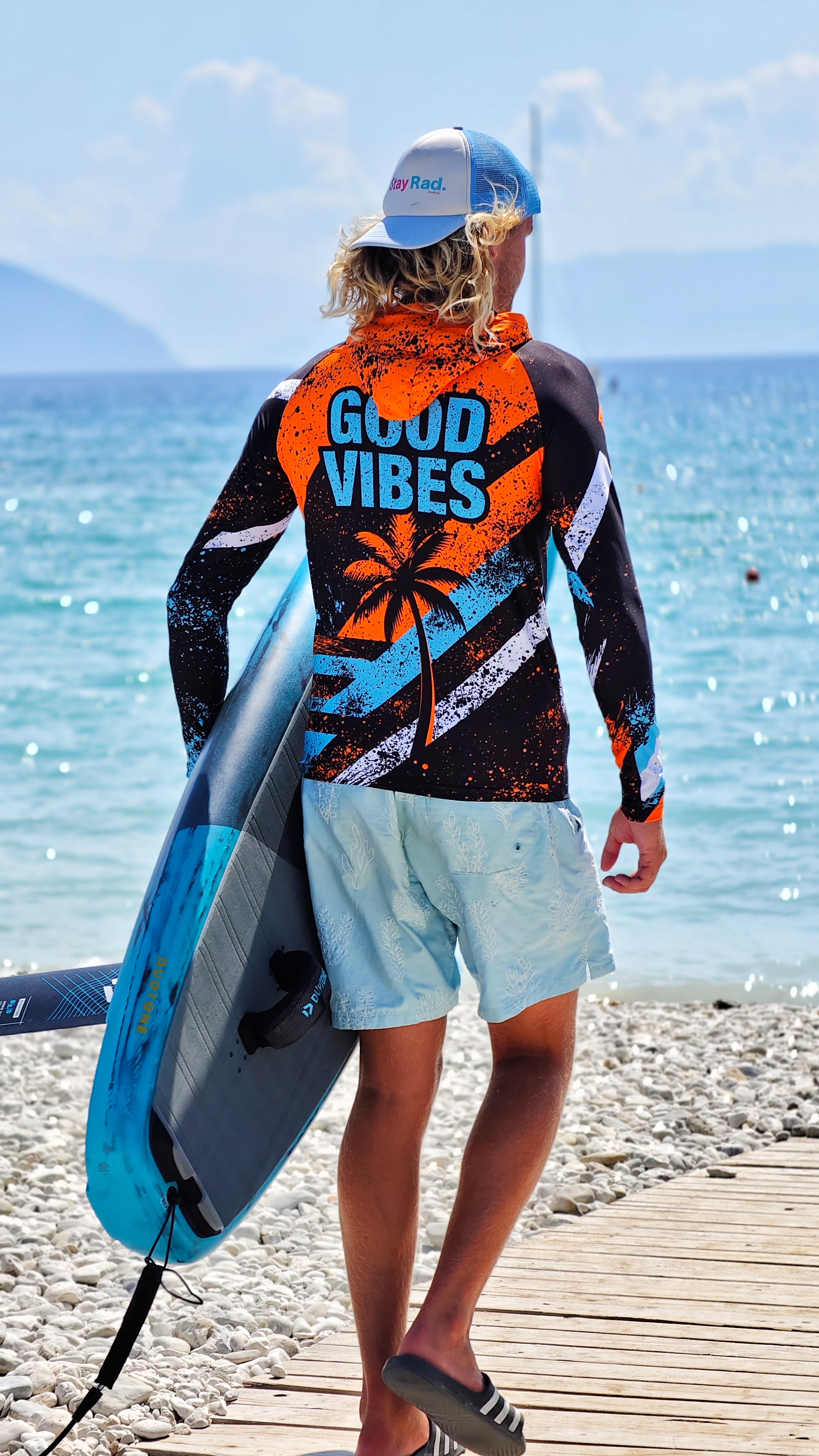 Ανδρικό rashguard Blue Spirit CACAO Beachwear™️ με προστασία UV