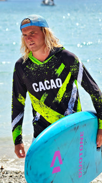 Ανδρικό rashguard CACAO Beachwear™️ Blue Spirit Coral με προστασία UV