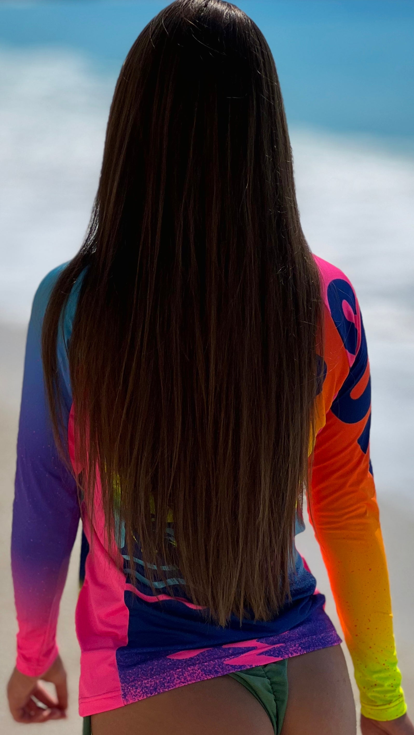 Γυναικείο rashguard Sunset Vibe CACAO Beachwear™️ με προστασία UV