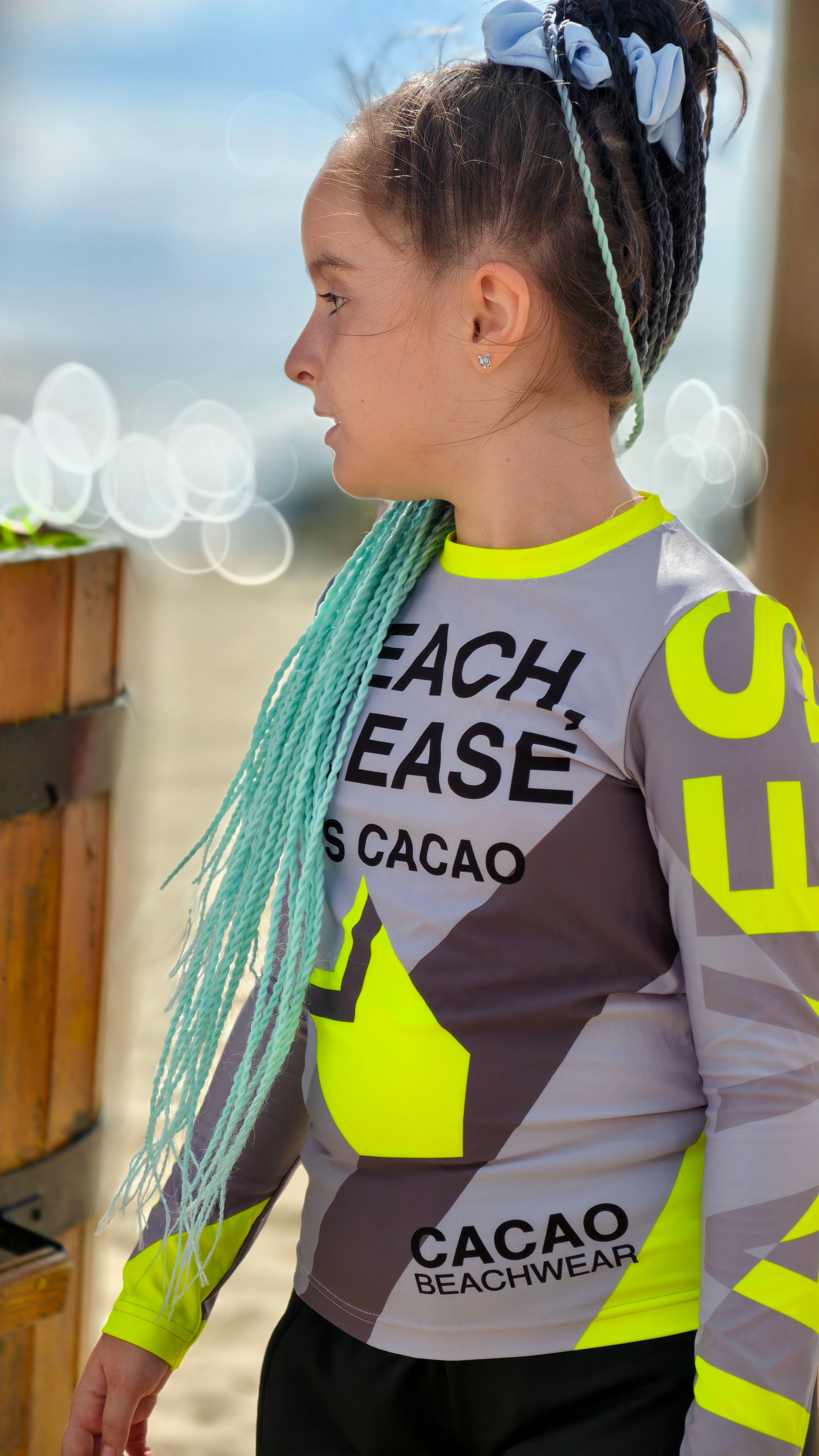 Παιδικό rashguard Solar Vibes CACAO Beachwear™️ με προστασία UV
