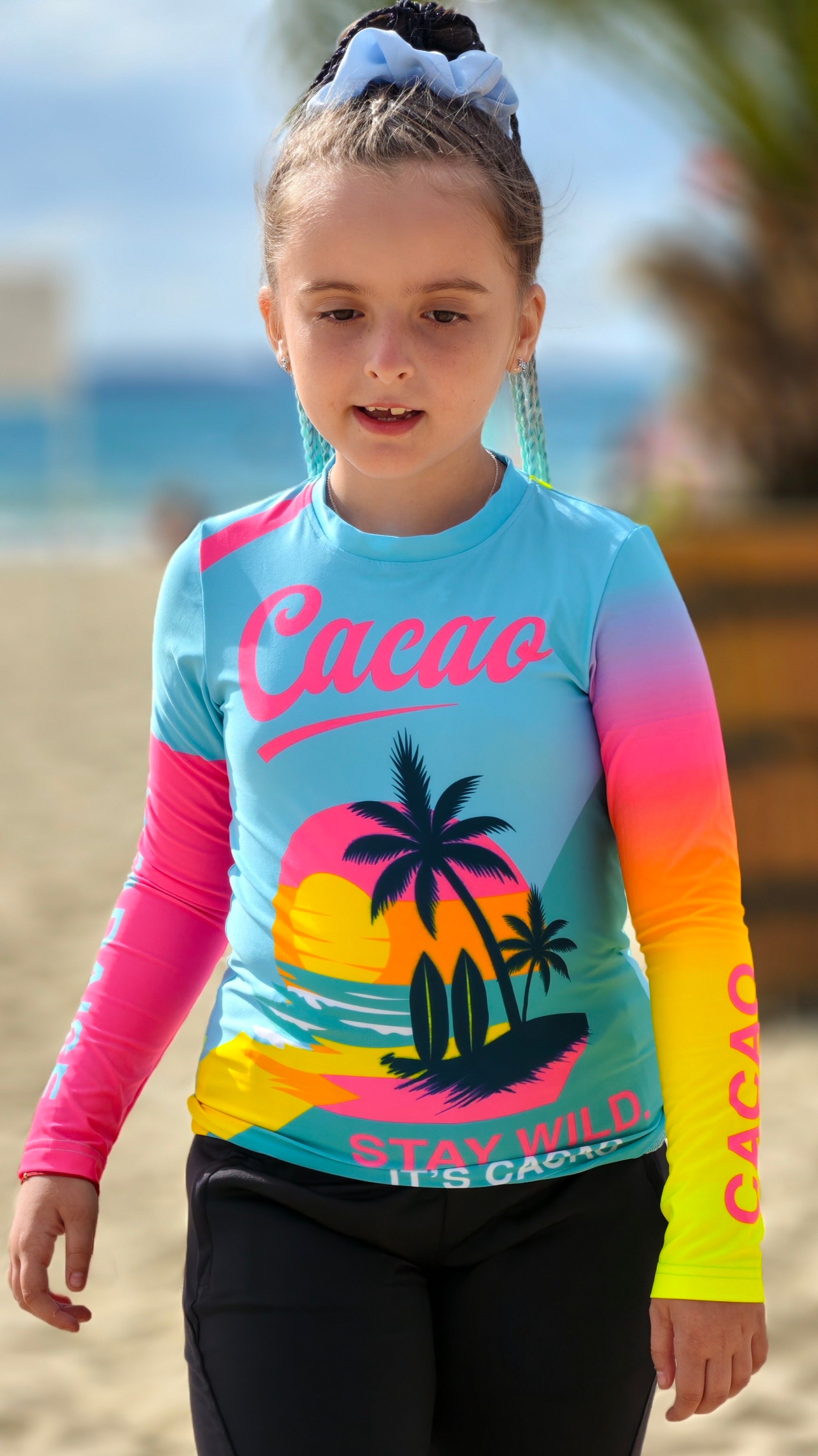 Παιδικό rashguard Ocean Joy CACAO Beachwear™️ με προστασία UV