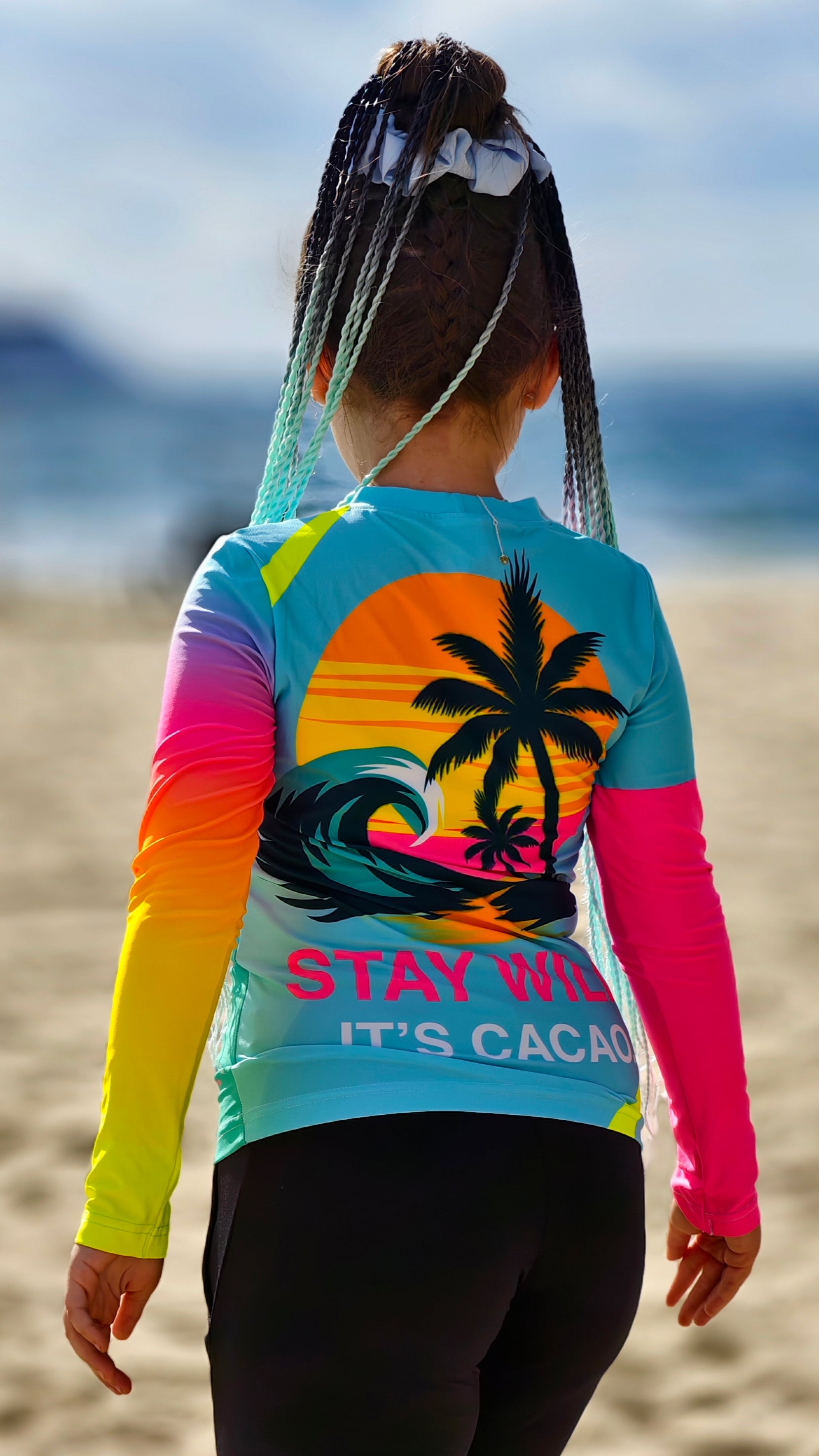 Παιδικό rashguard Ocean Joy CACAO Beachwear™️ με προστασία UV