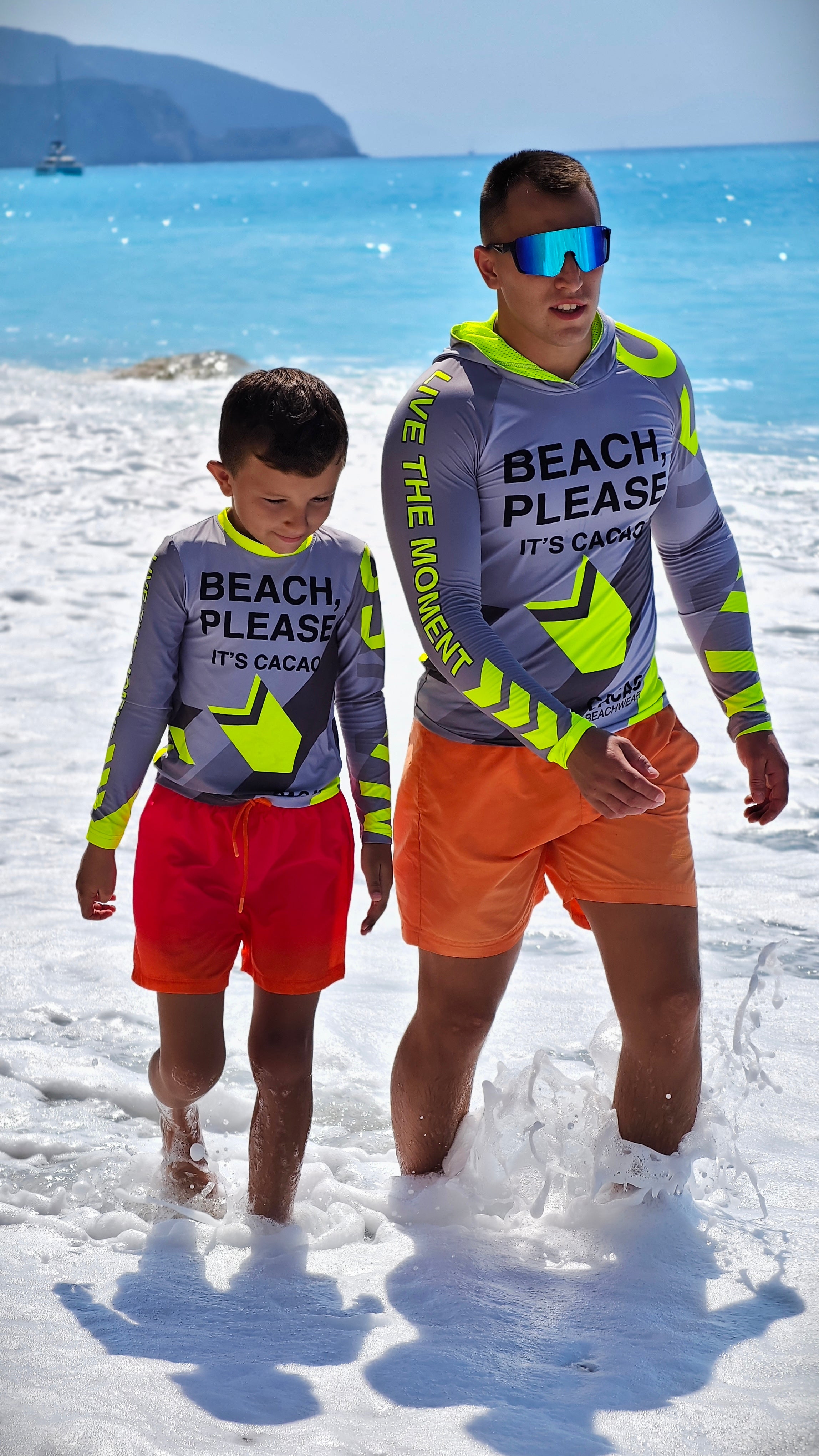 Παιδικό rashguard Solar Vibes CACAO Beachwear™️ με προστασία UV