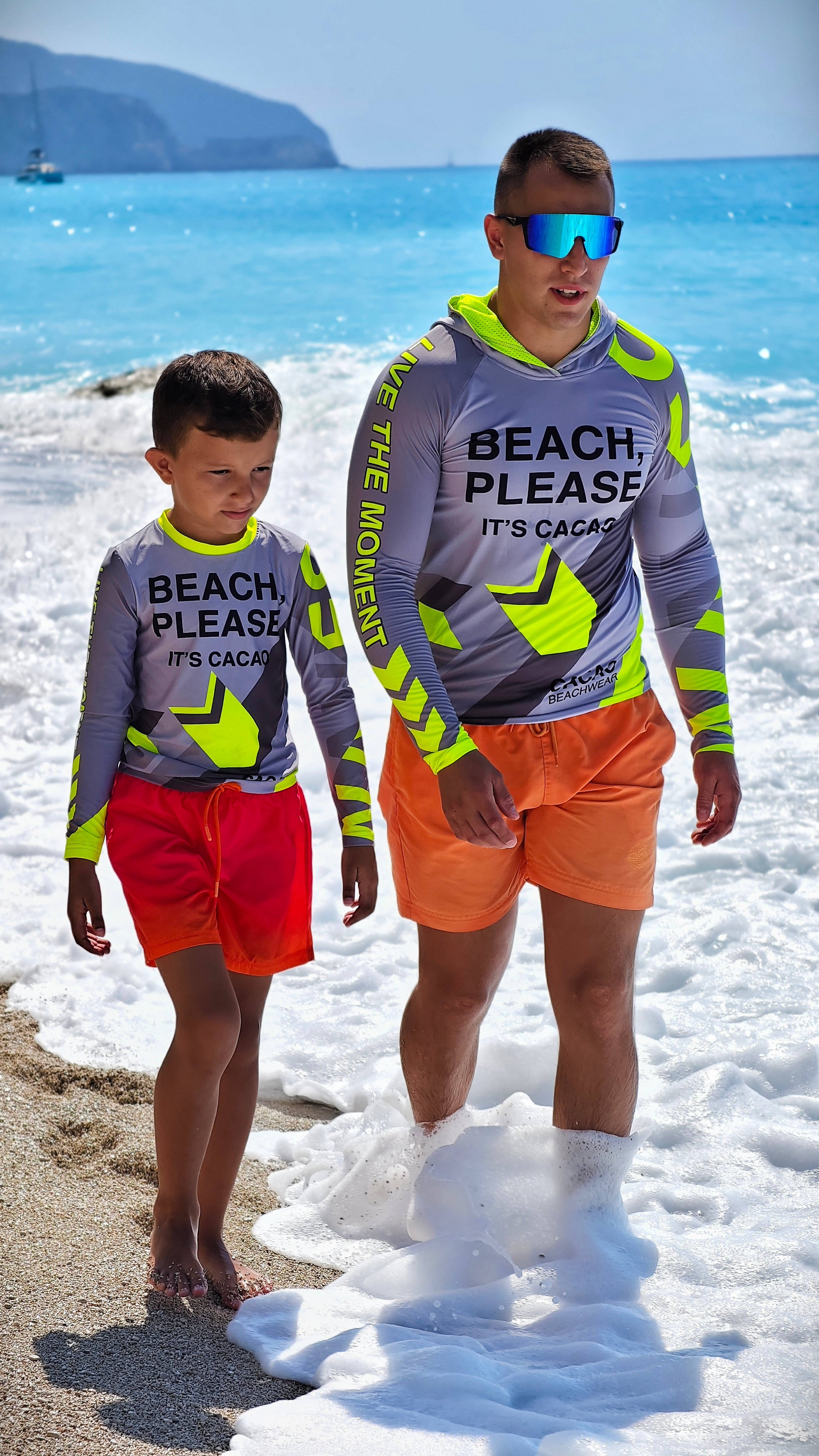 Παιδικό rashguard Solar Vibes CACAO Beachwear™️ με προστασία UV