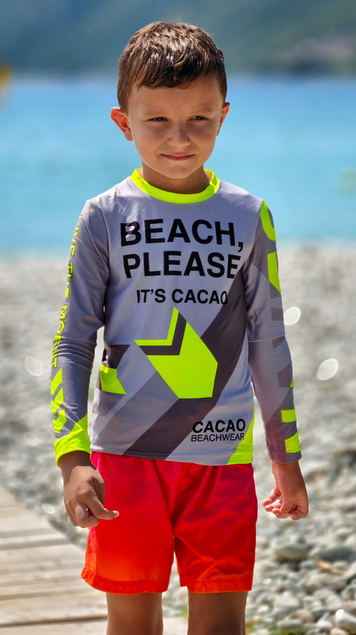 Παιδικό rashguard Solar Vibes CACAO Beachwear™️ με προστασία UV