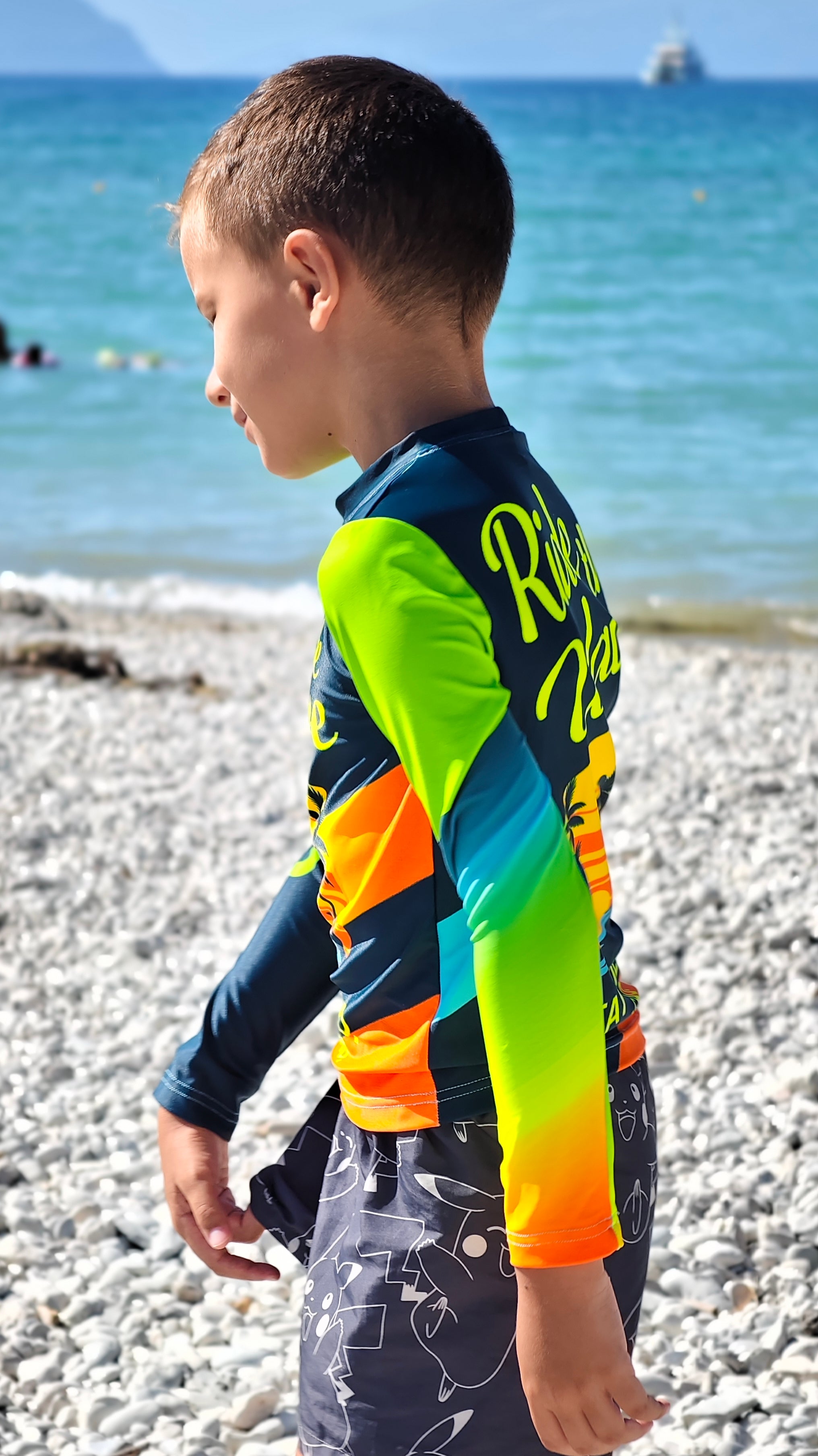 Παιδικό rashguard Beach Rider CACAO Beachwear™️ με προστασία UV