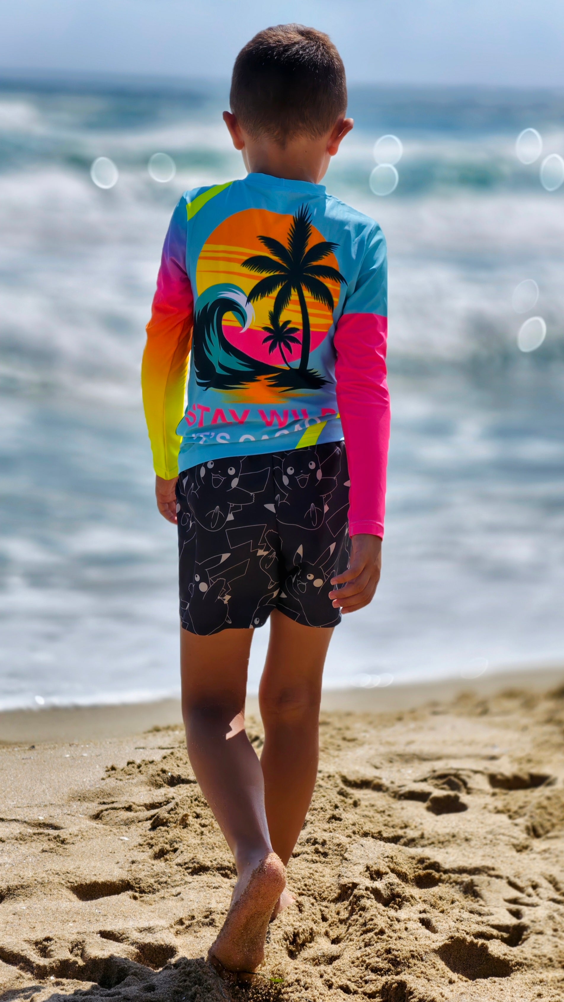 Παιδικό rashguard Ocean Joy CACAO Beachwear™️ με προστασία UV