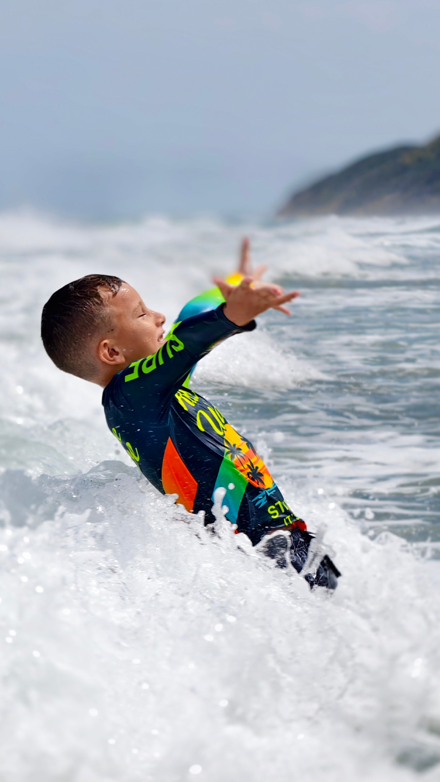Παιδικό rashguard Beach Rider CACAO Beachwear™️ με προστασία UV