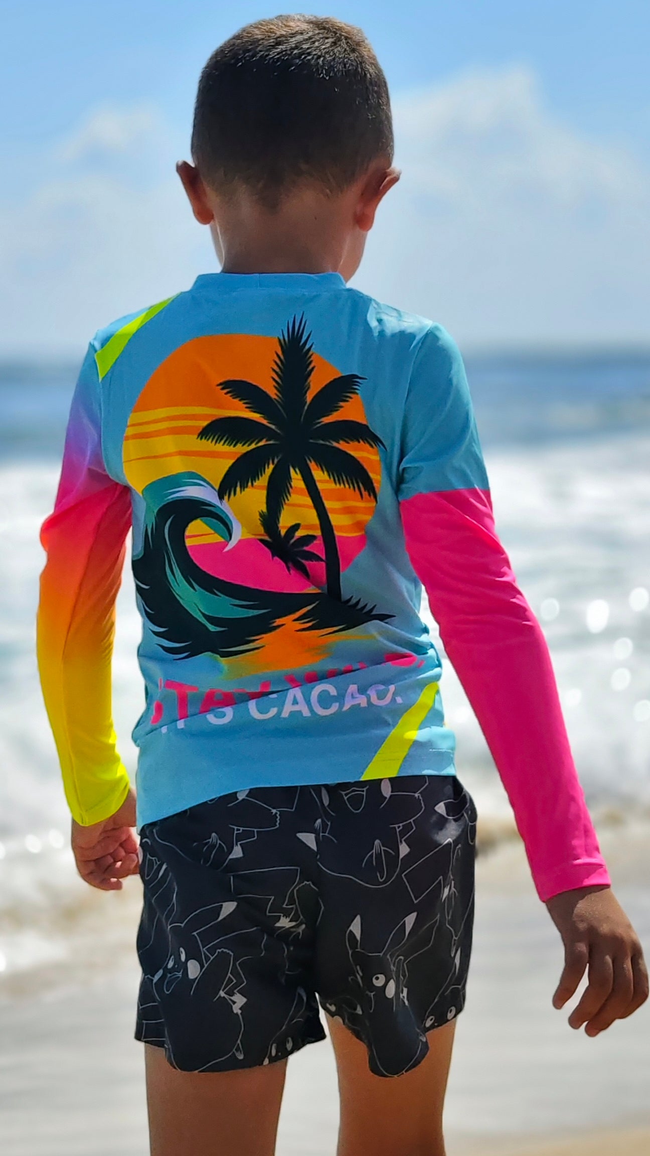 Παιδικό rashguard Ocean Joy CACAO Beachwear™️ με προστασία UV