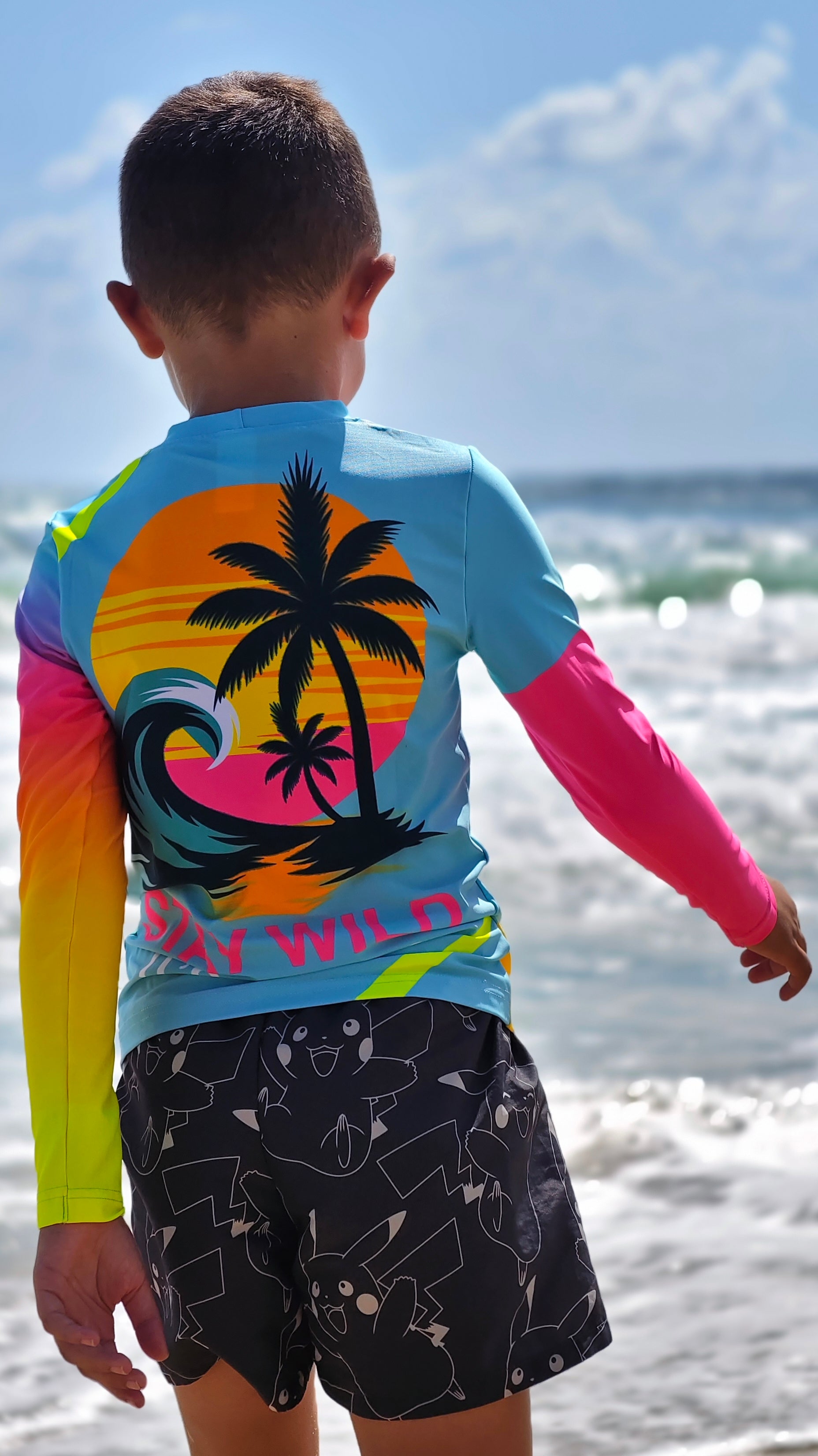 Παιδικό rashguard Ocean Joy CACAO Beachwear™️ με προστασία UV