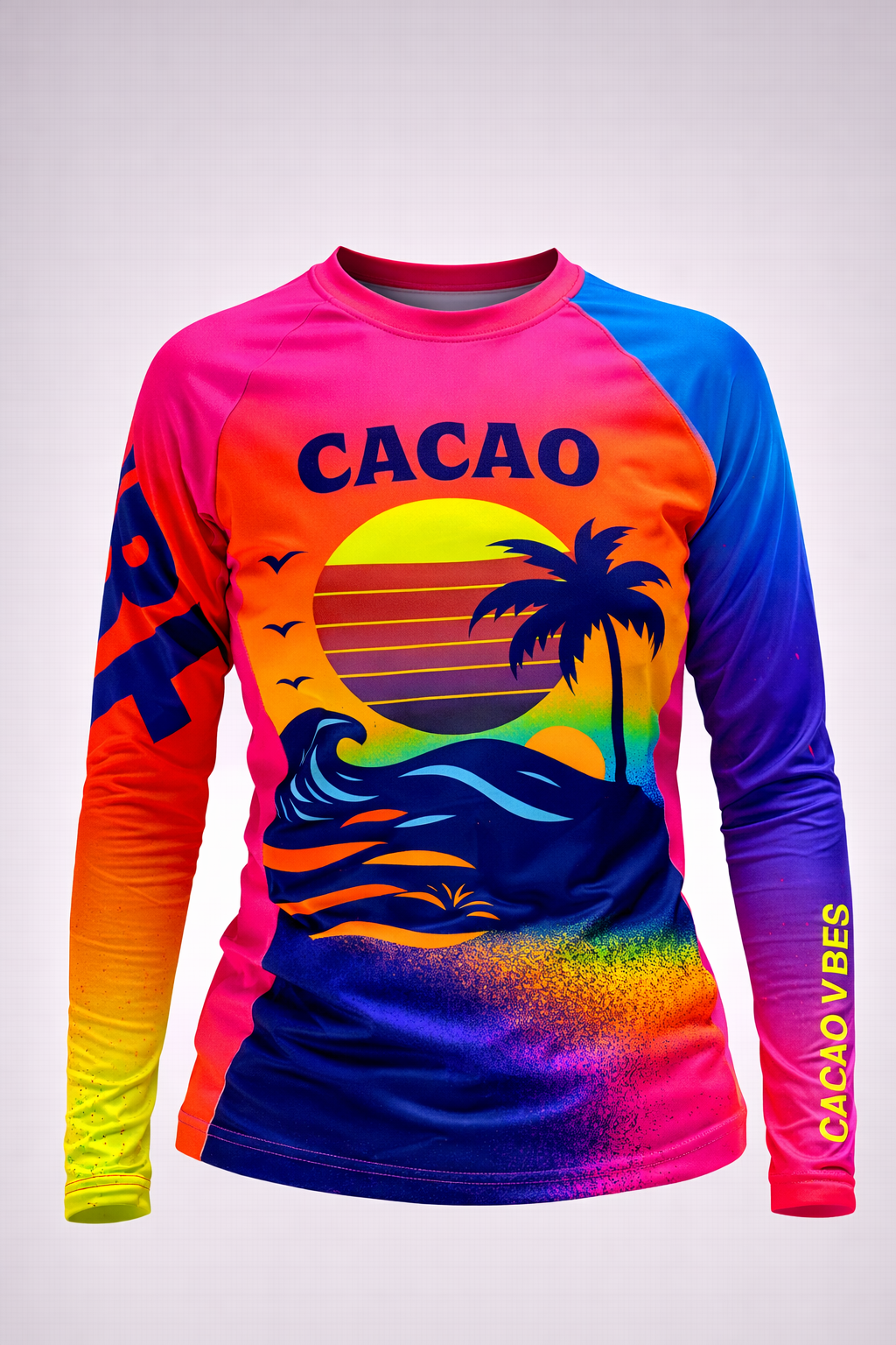 Γυναικείο rashguard Sunset Vibe CACAO Beachwear™️ με προστασία UV