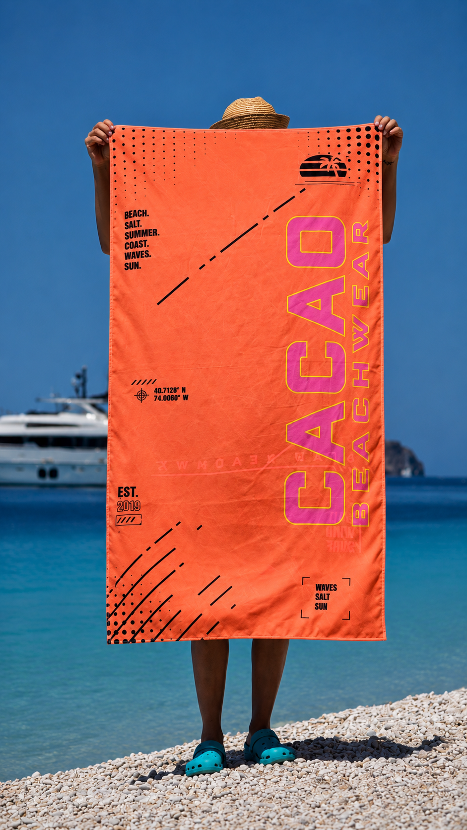 CACAO NanoDry Ultra Carrot Πετσέτα Παραλίας 75 × 160 cm